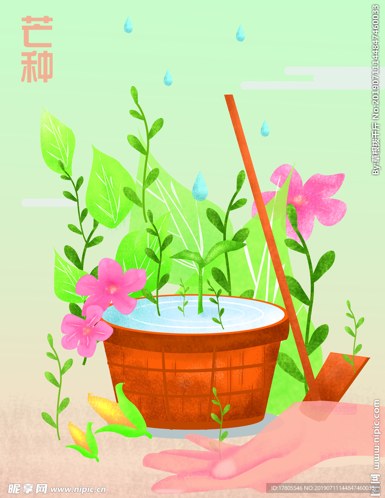 芒种海报 芒种素材 芒种背景素