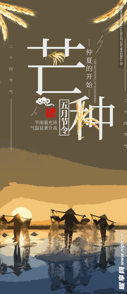 芒种海报 芒种素材 芒种背景素