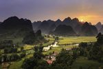 高山稻田风景