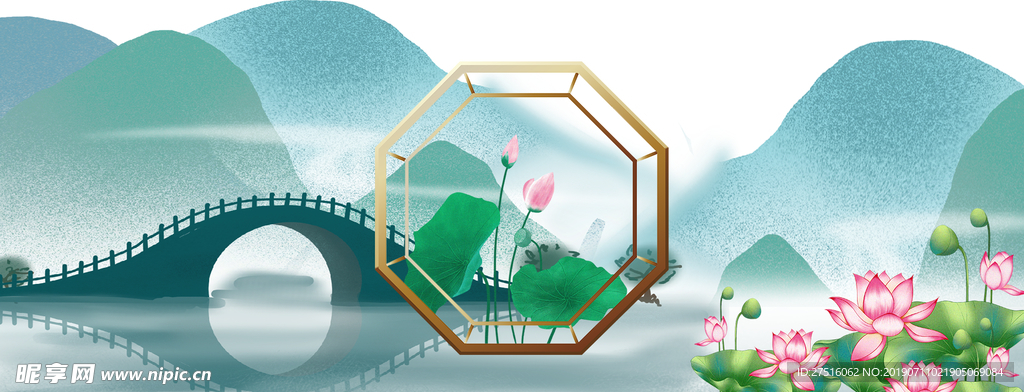 荷花海报