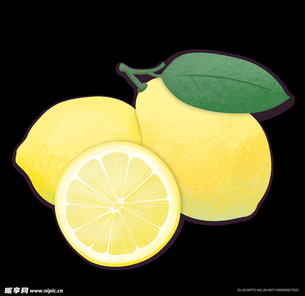 手绘柠檬