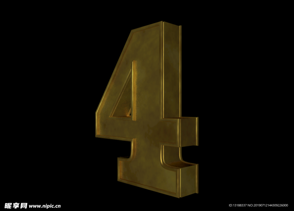 金属数字4