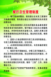 餐厅 卫生 管理制度 蓝色