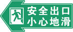 安全出口 小心地滑 PSD分层
