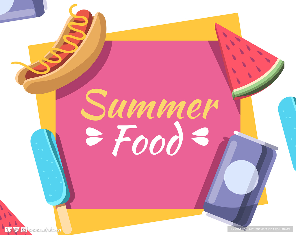 夏日食物海报