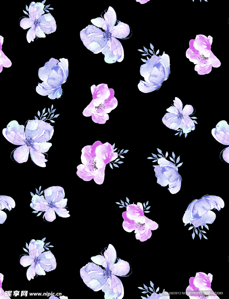 黑底花