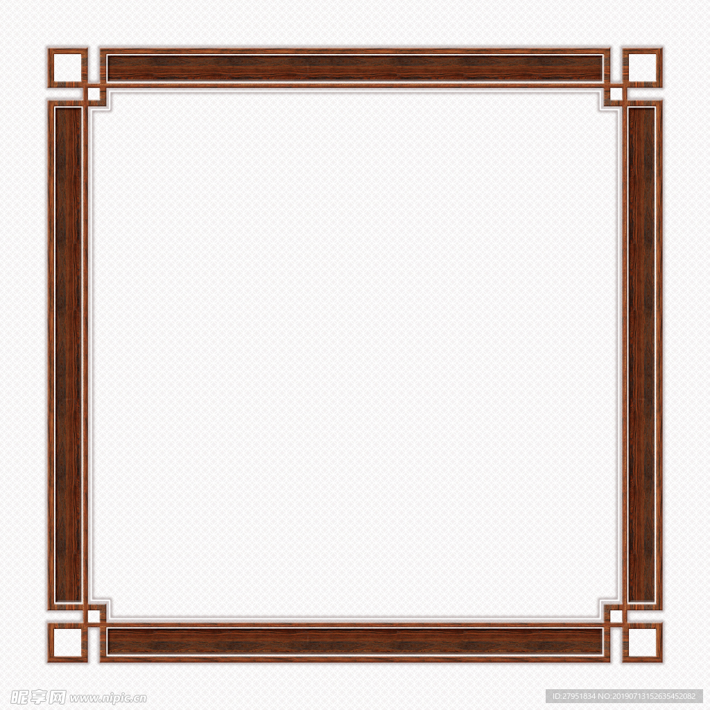 中式木纹框