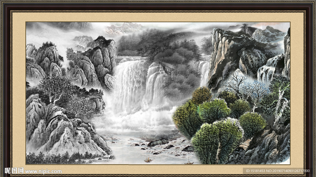 山水画 水