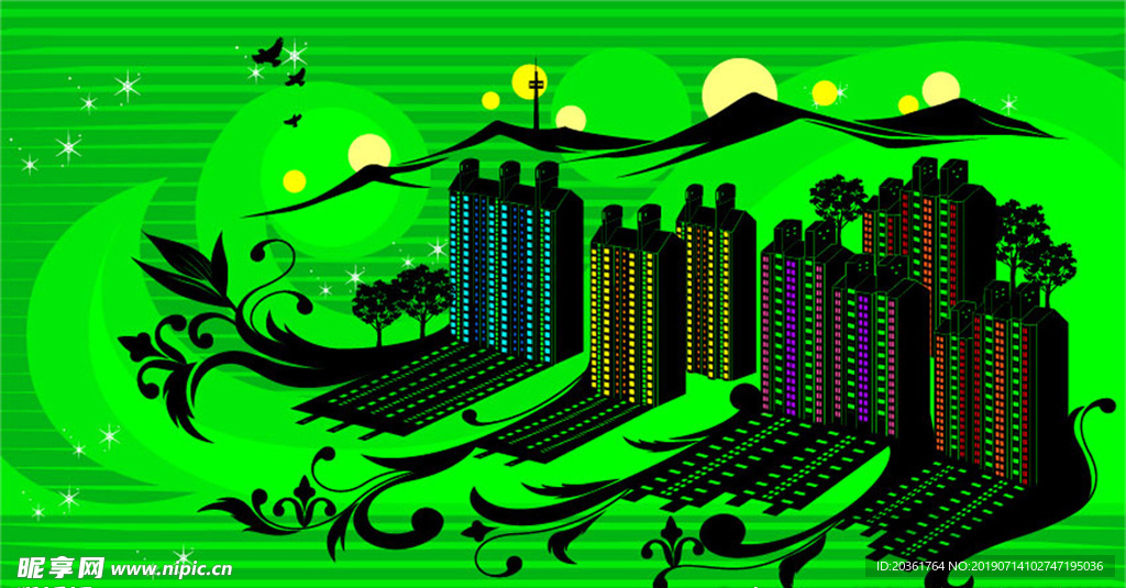 城市花纹