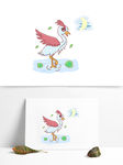 手绘丑小鸭