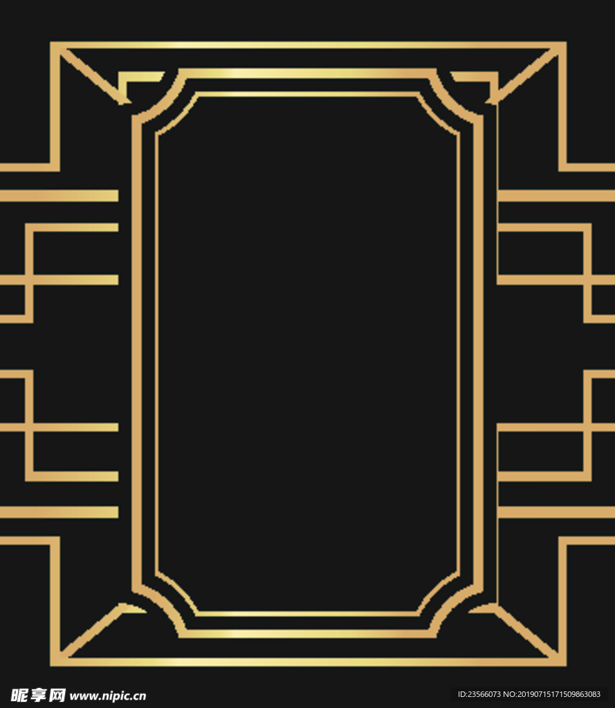 金色大气边框花纹