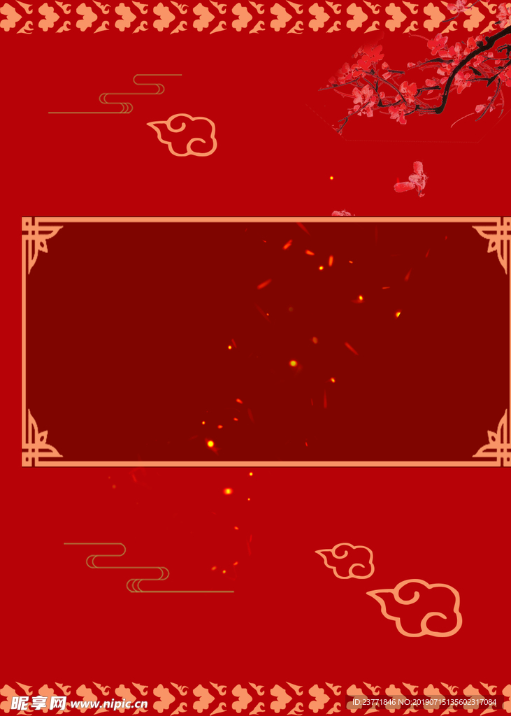 红色背景