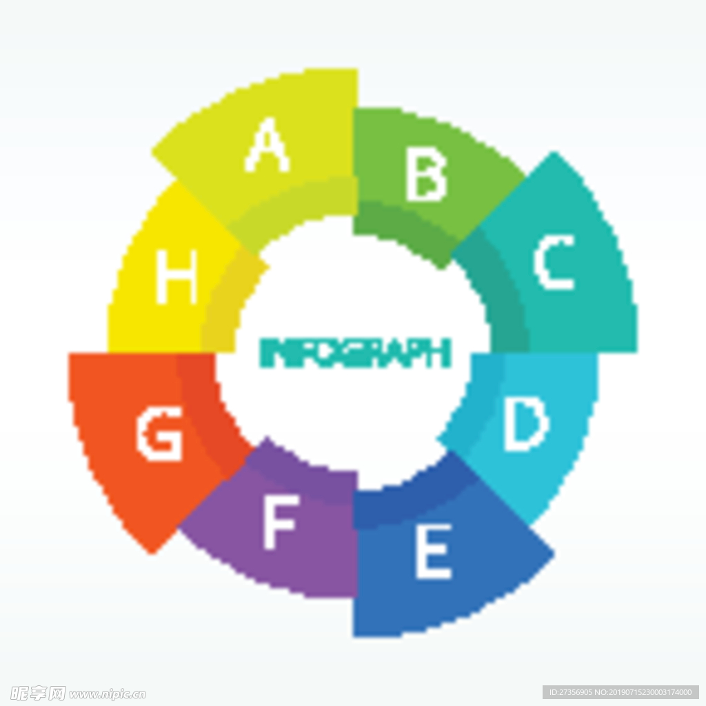 七彩虹扇区圈信息图表