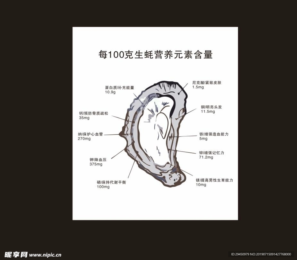 生蚝营养元素含量