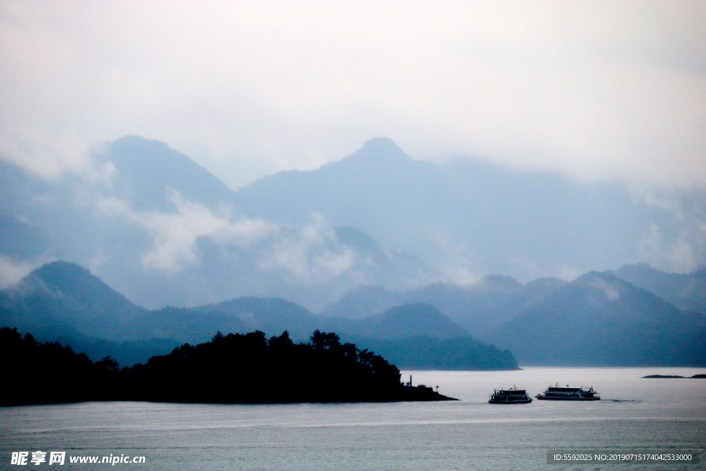 千岛湖江河湖海岛屿风景