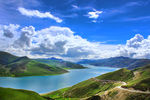 西藏风景蓝天白云青山绿水
