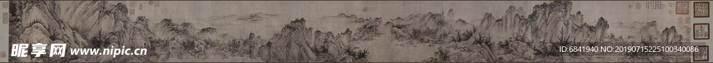 金 佚名 太古遗民 江山行旅图