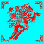 汉钟离剪纸