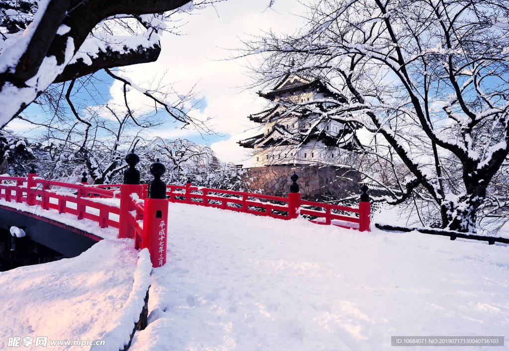 景区雪地美景