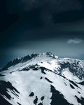 夜幕下的冰川雪山