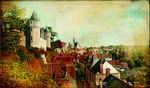 油画 建筑 城堡