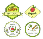4款彩绘有机食品标签