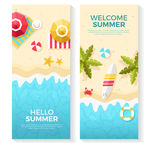 2款彩色夏季海滩banner