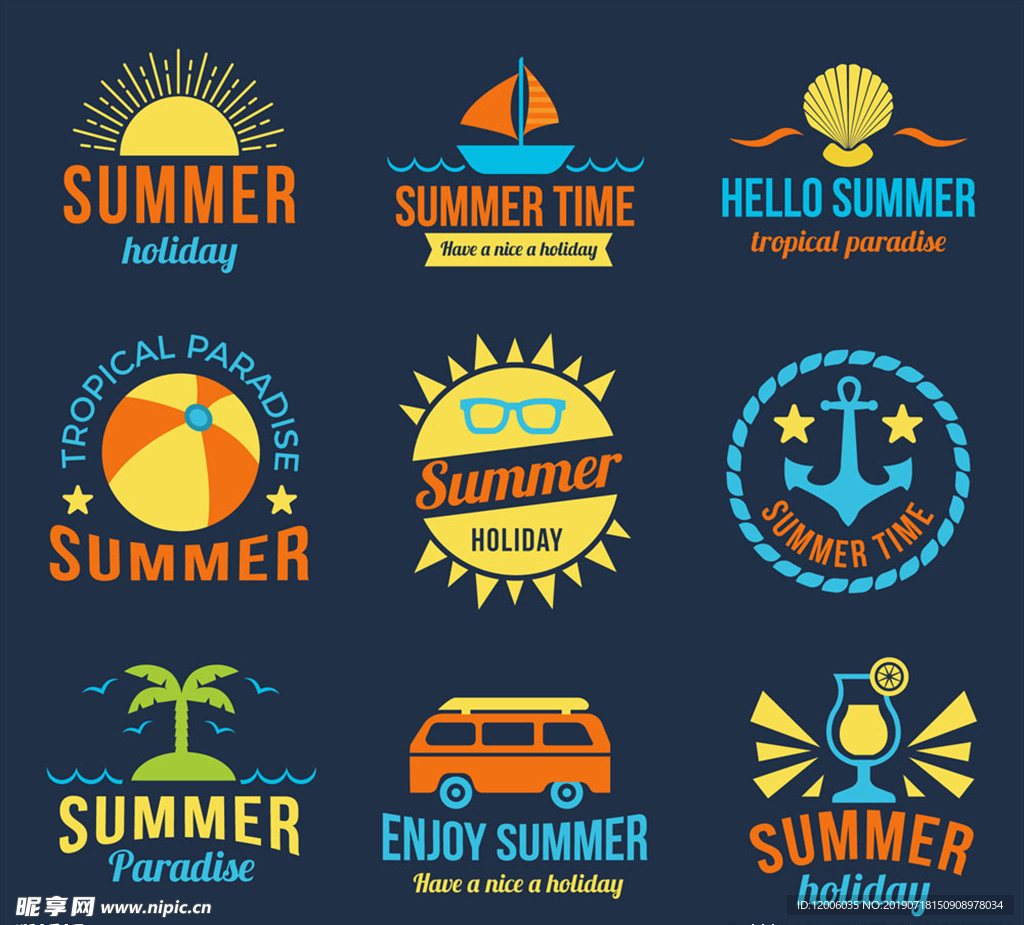 9款创意夏季度假标签