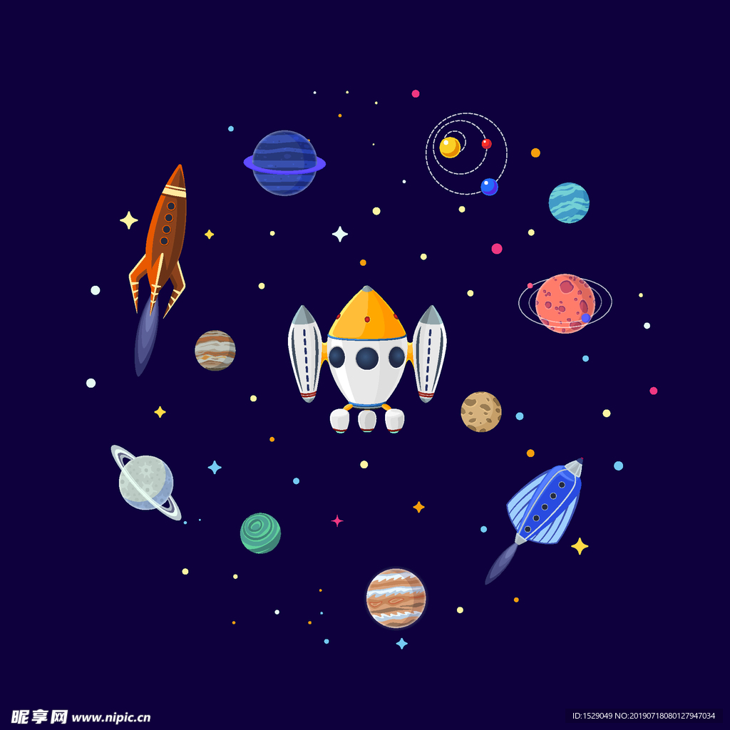 卡通太空宇宙