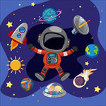 卡通太空宇宙