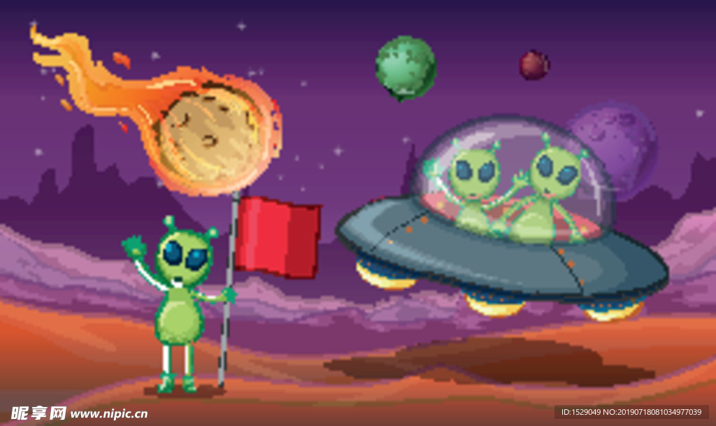 卡通太空宇宙