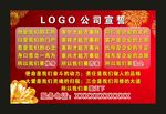 红色公司宣誓海报展板