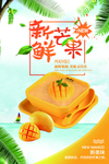 芒果冷饮夏日海报