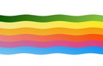 曲线弯曲彩虹色矢量图CDR素材