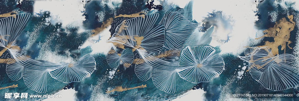 装饰底纹色彩画