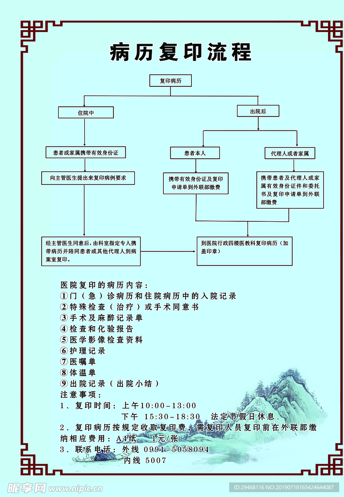 病例复印流程