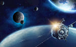 太空站科幻背景图片