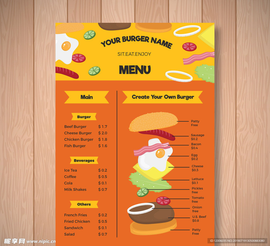 汉堡菜单素材设计图__海报设计_广告设计_设计图库_昵图网nipic.com