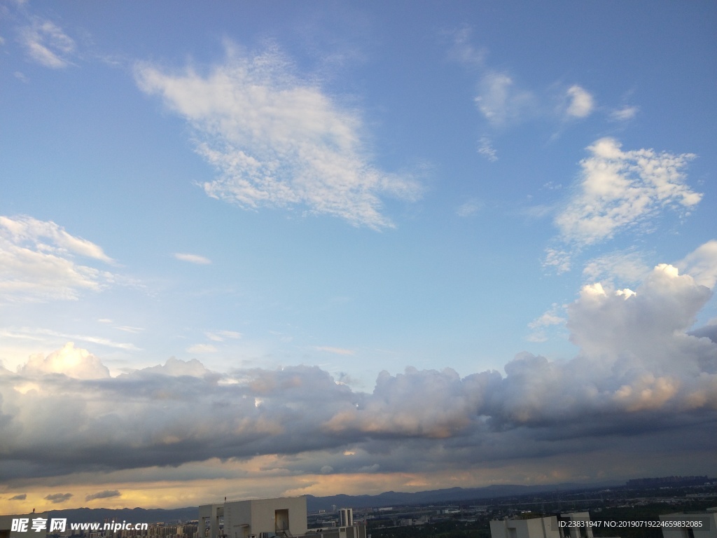 城市建筑自然风景背景画面