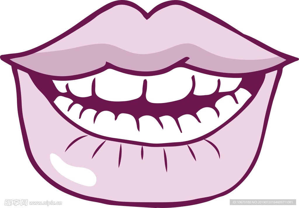 卡通嘴唇