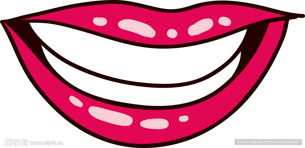 卡通嘴唇
