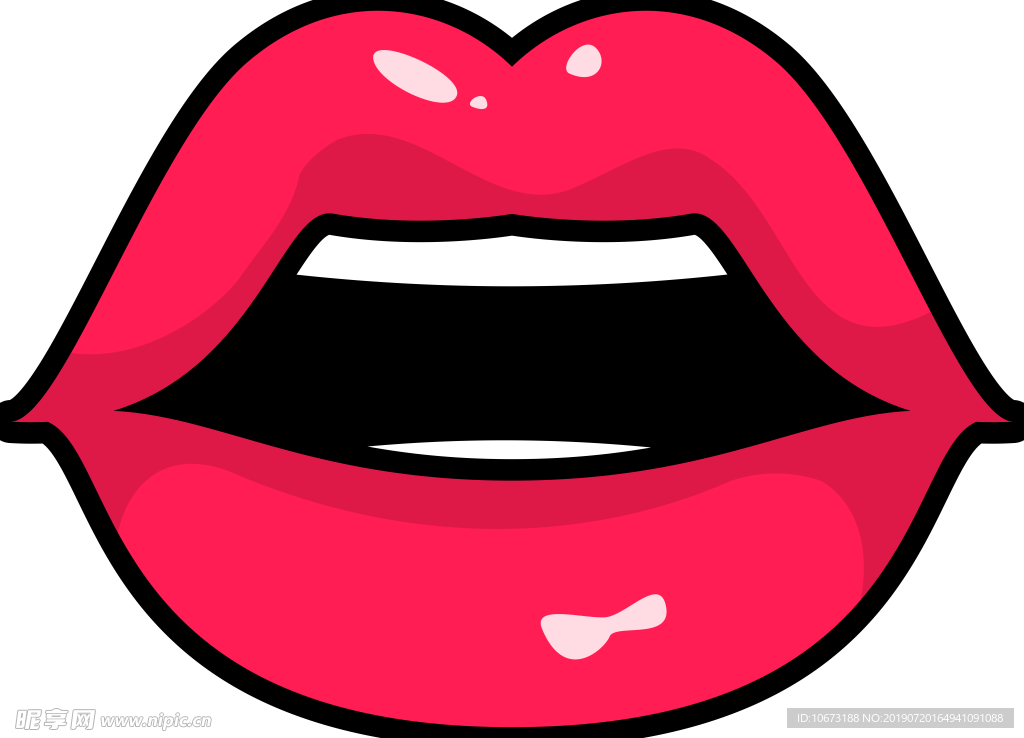 卡通嘴唇