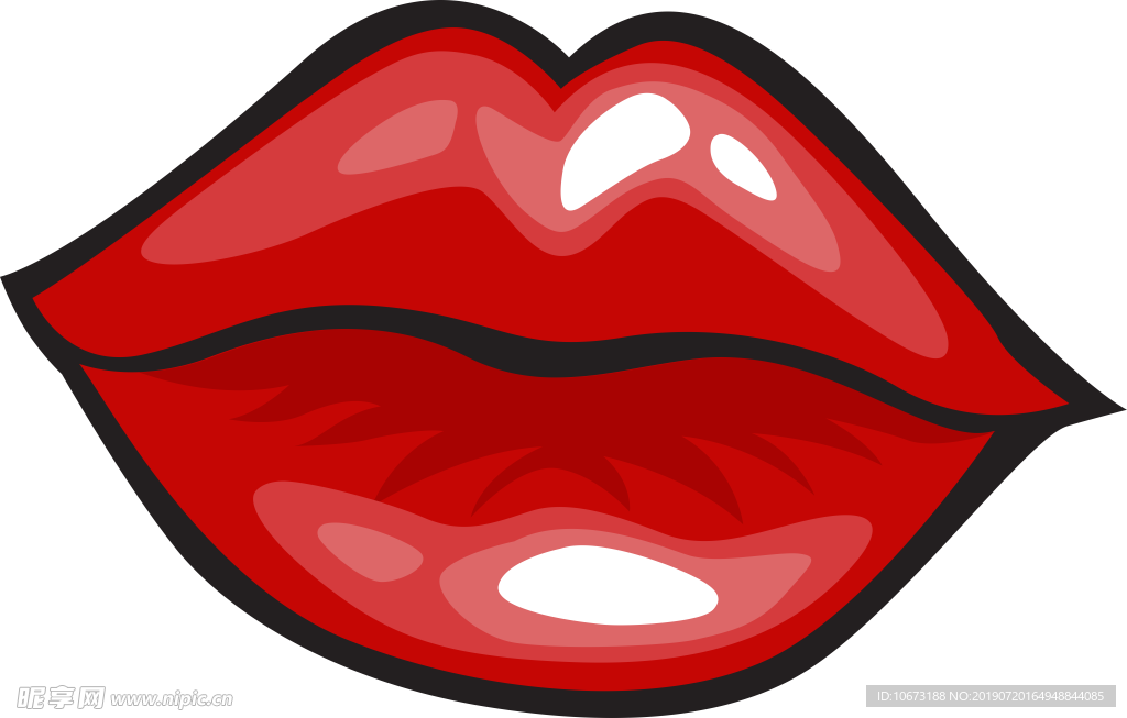 卡通嘴唇
