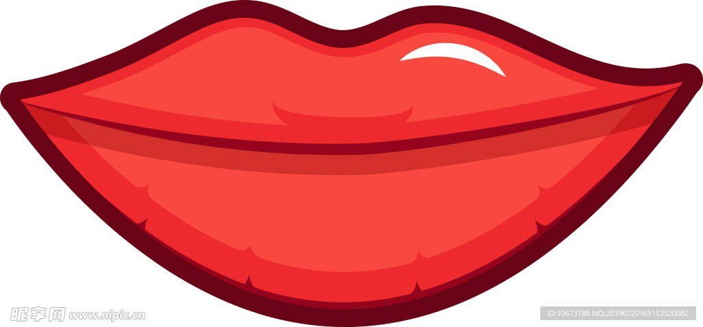 卡通嘴唇