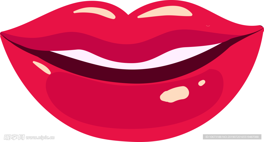 卡通嘴唇