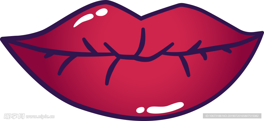 卡通嘴唇