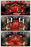 大气时尚喜庆临门红金色寿宴效果