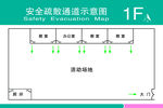 安全疏散通道示意图  1F