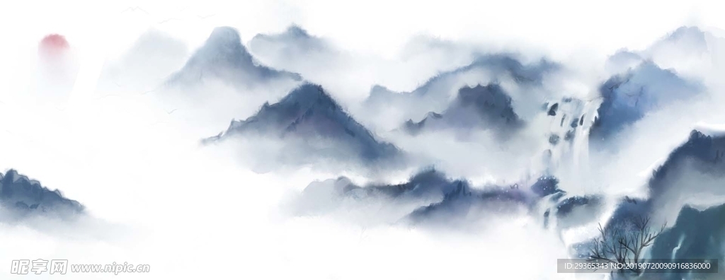 山水画免扣素材