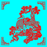 松鹤剪纸